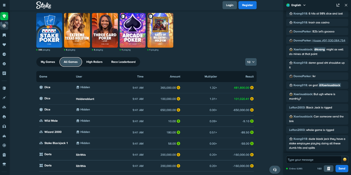 Stake.us online poker room